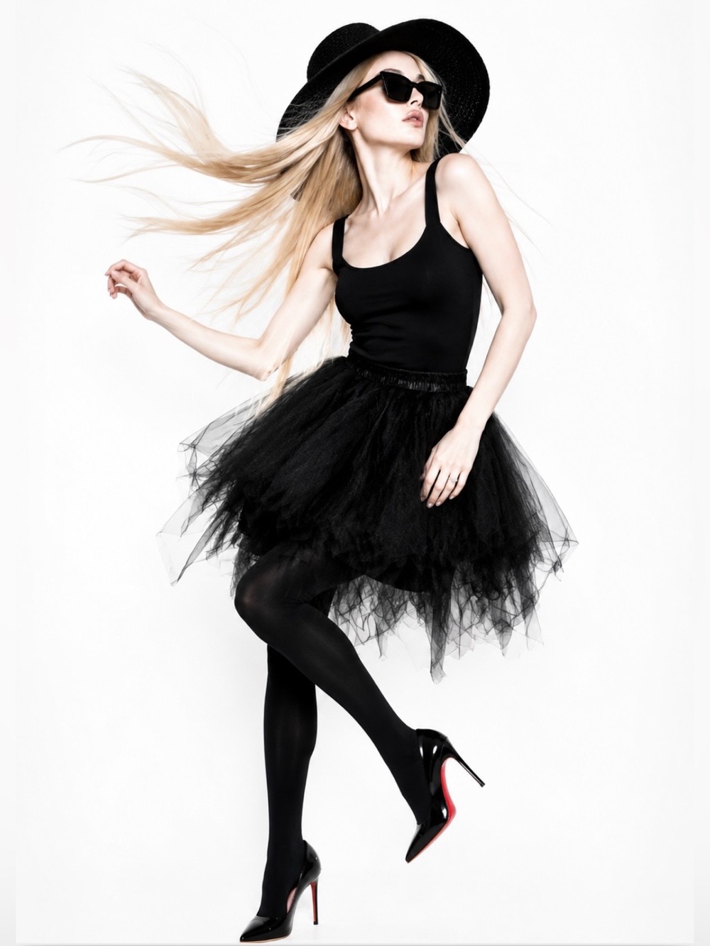 Black Tulle Skirt - Sz S